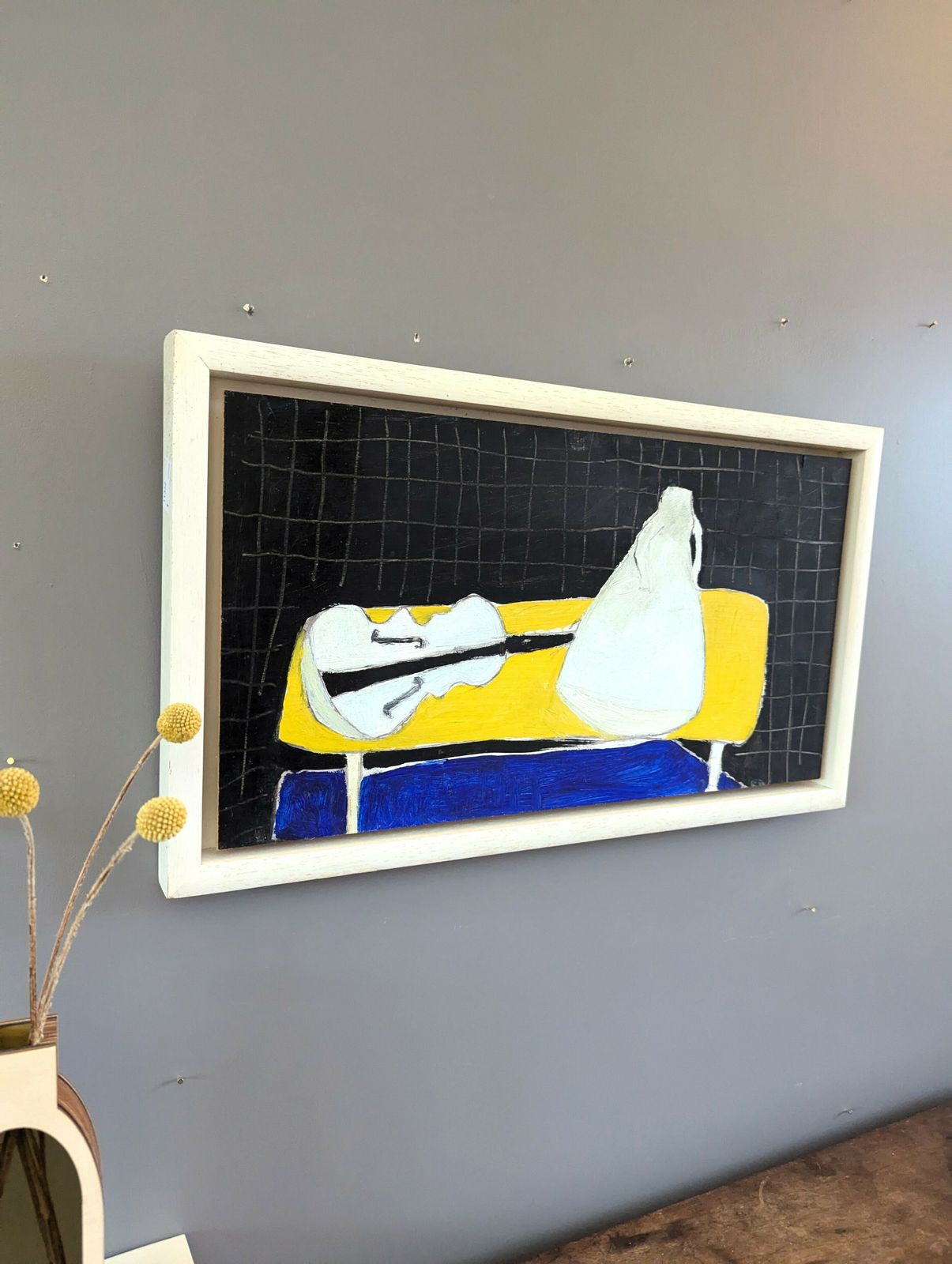 Oil Painting White, Yellow, Blue, Black photo 1249.0