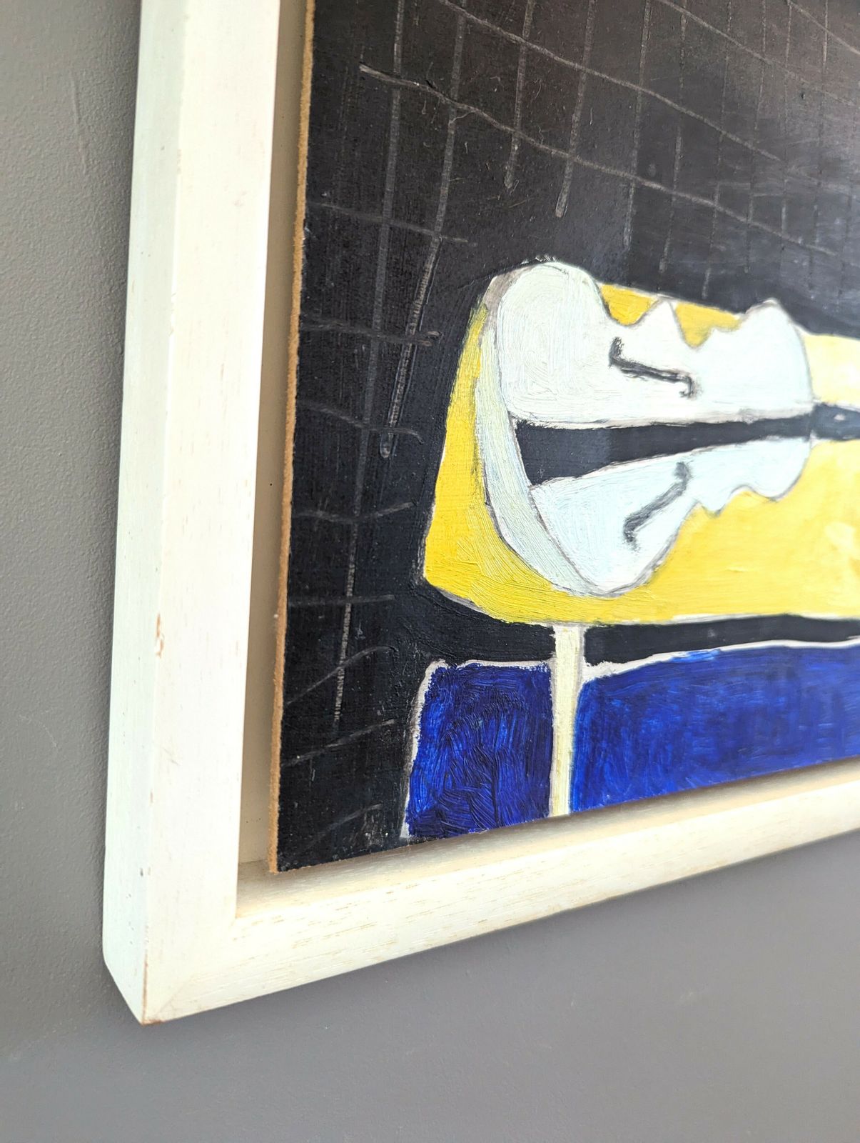 photo buy Oil Painting White, Yellow, Blue, Black