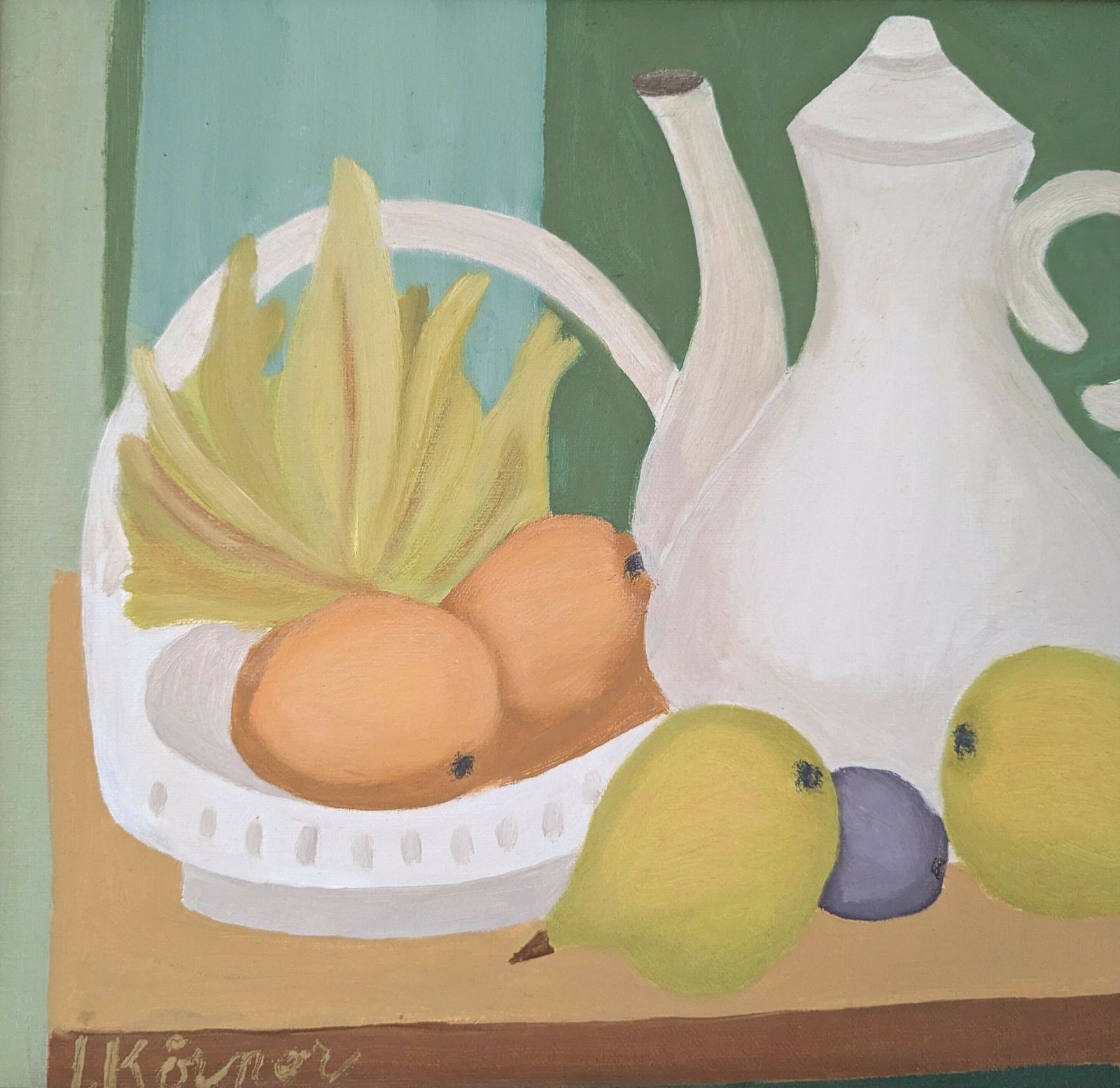 photo furniture Teapot And Fruits Oil Painting