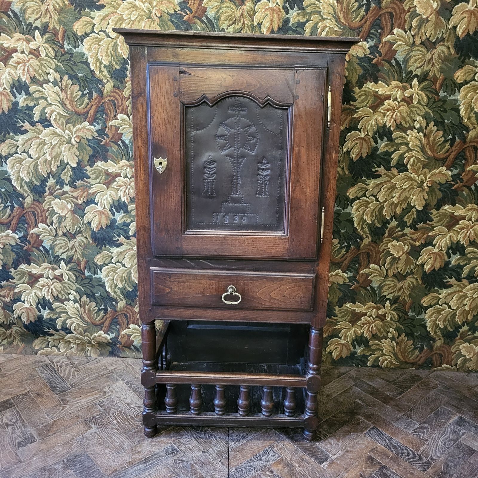 Antique French Chestnut Food Cupboard photo furniture