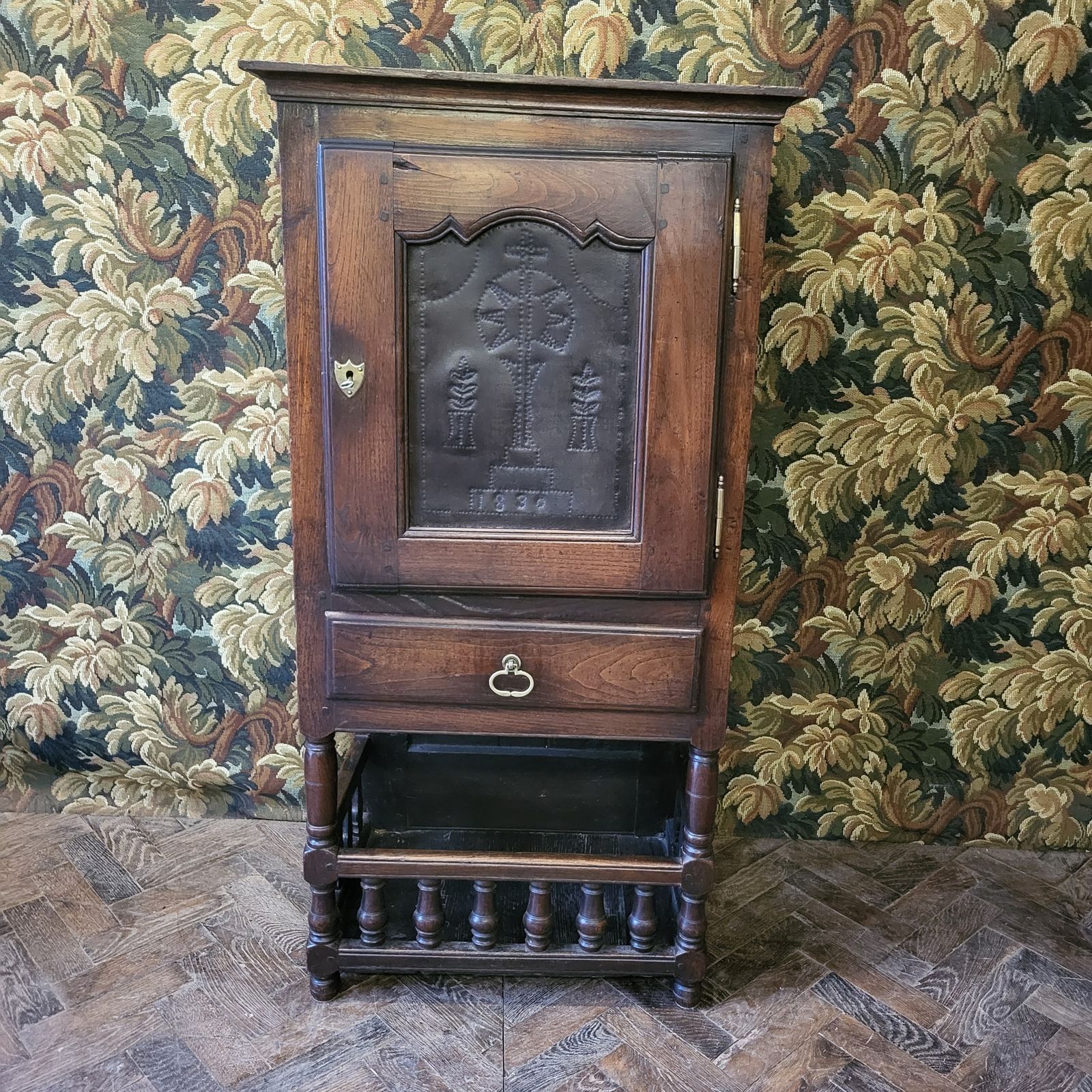 Antique French Chestnut Food Cupboard