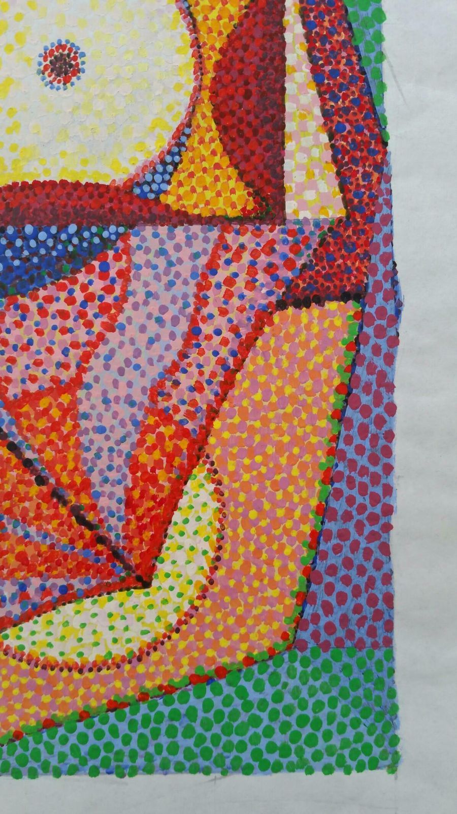 Louis Bellon French Neo Impressionist Pointillist Abstract Mid 20th Century Painting C. 1940s photo vinterior