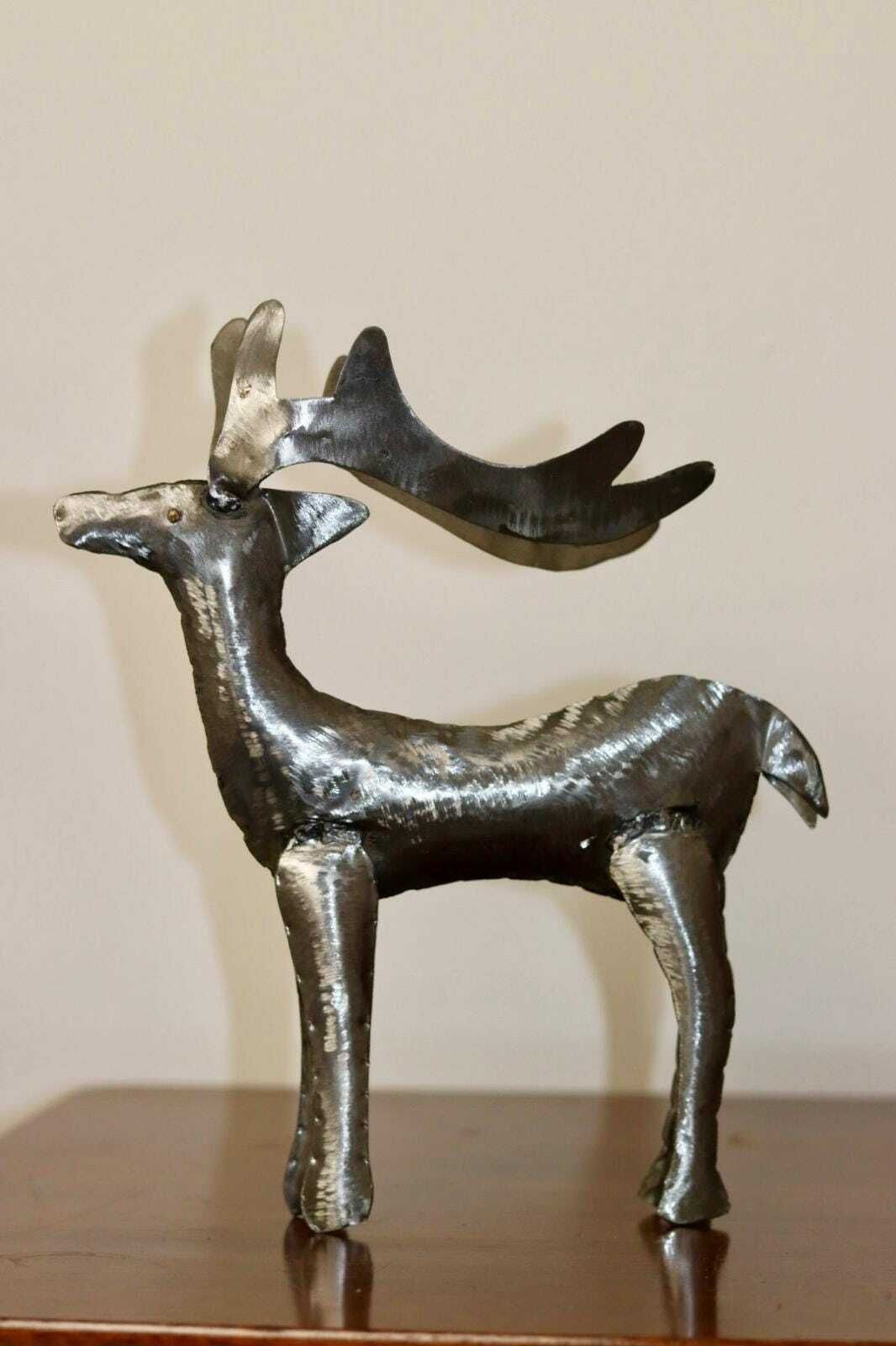 Swedish Pewter/Metal Reindeer Sculpture photo buy