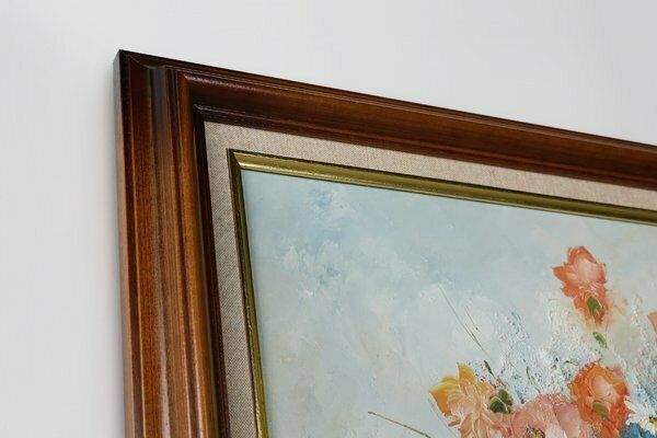photo furniture Edmond Sanders, Vase With Flowers, 1950s, Oil On Canvas, Framed