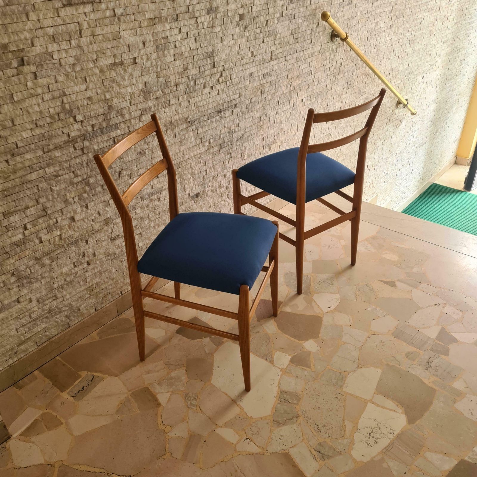 Gio Ponti “Leggera”  2 Chairs By Cassina 1951 Wood Original Coating, Italy photo furniture