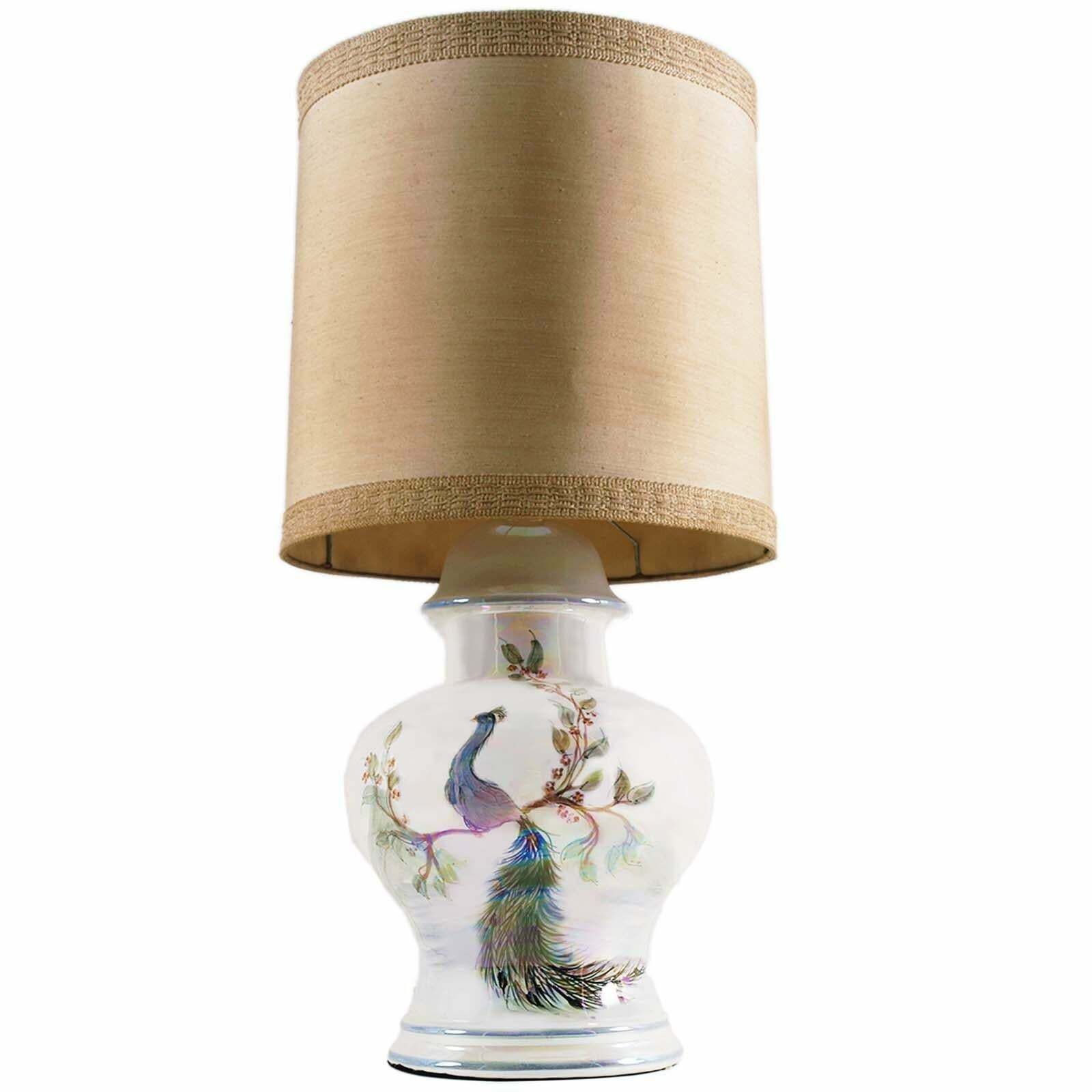 1960s Table Lamp By Tommaso Barbi, In Glazed Ceramic Mother Of Pearl Reflections photo furniture