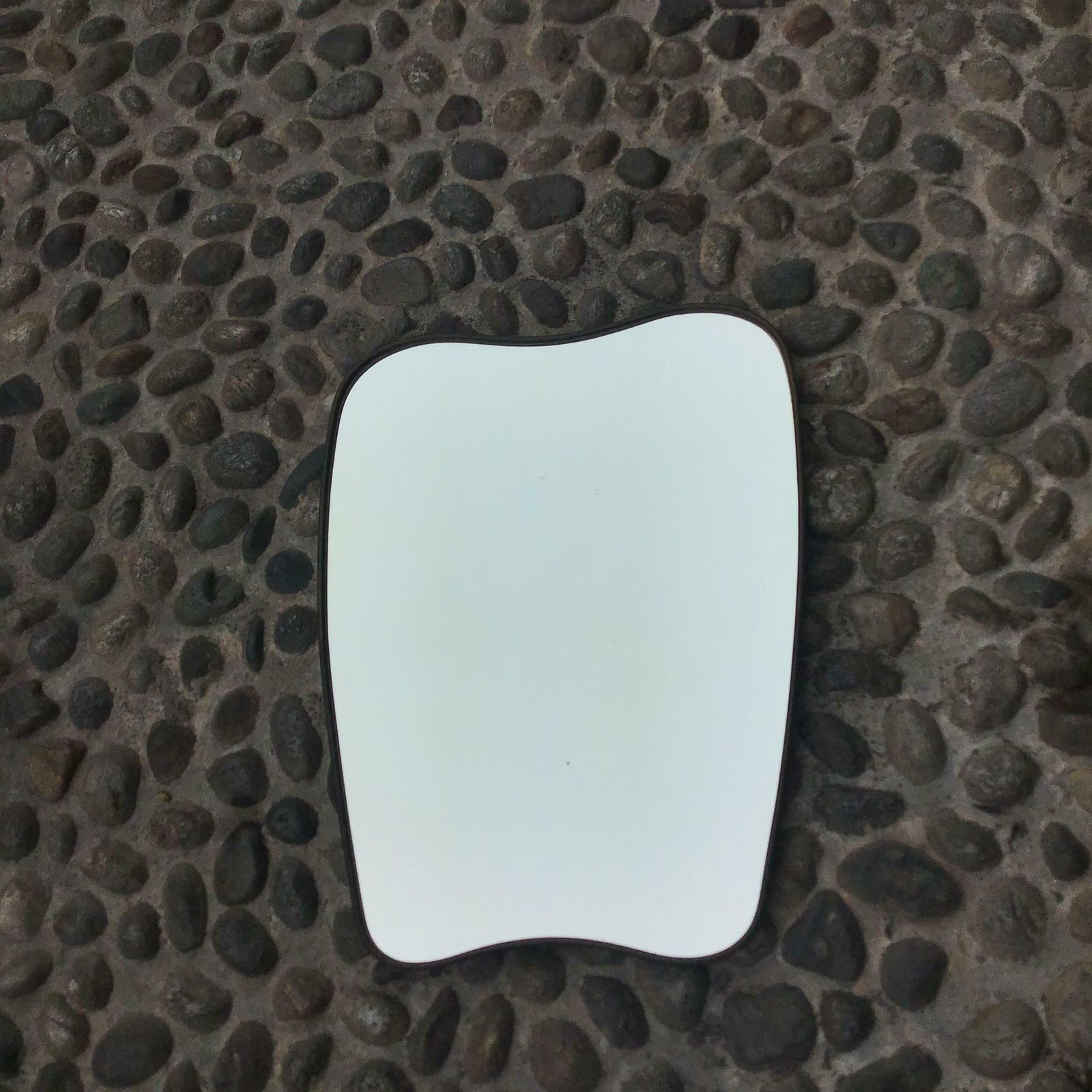 Gio Ponti  " Style "Fontana Arte Mirror Brass Wood Glass 1950 Italy photo 1914.0
