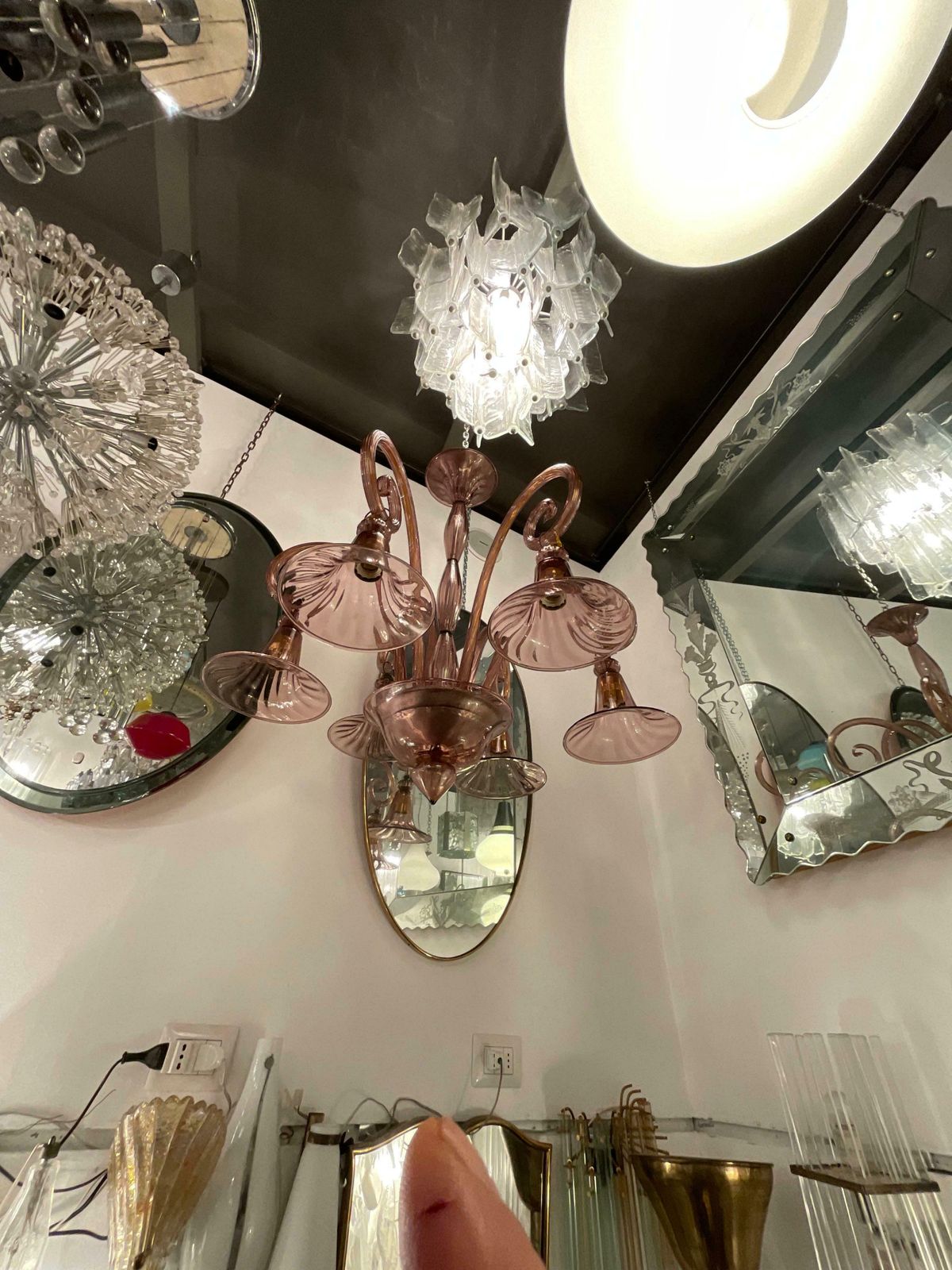 Cappellin   6 Light Blown Glass Chandelier   Murano 1930s photo 5826.0