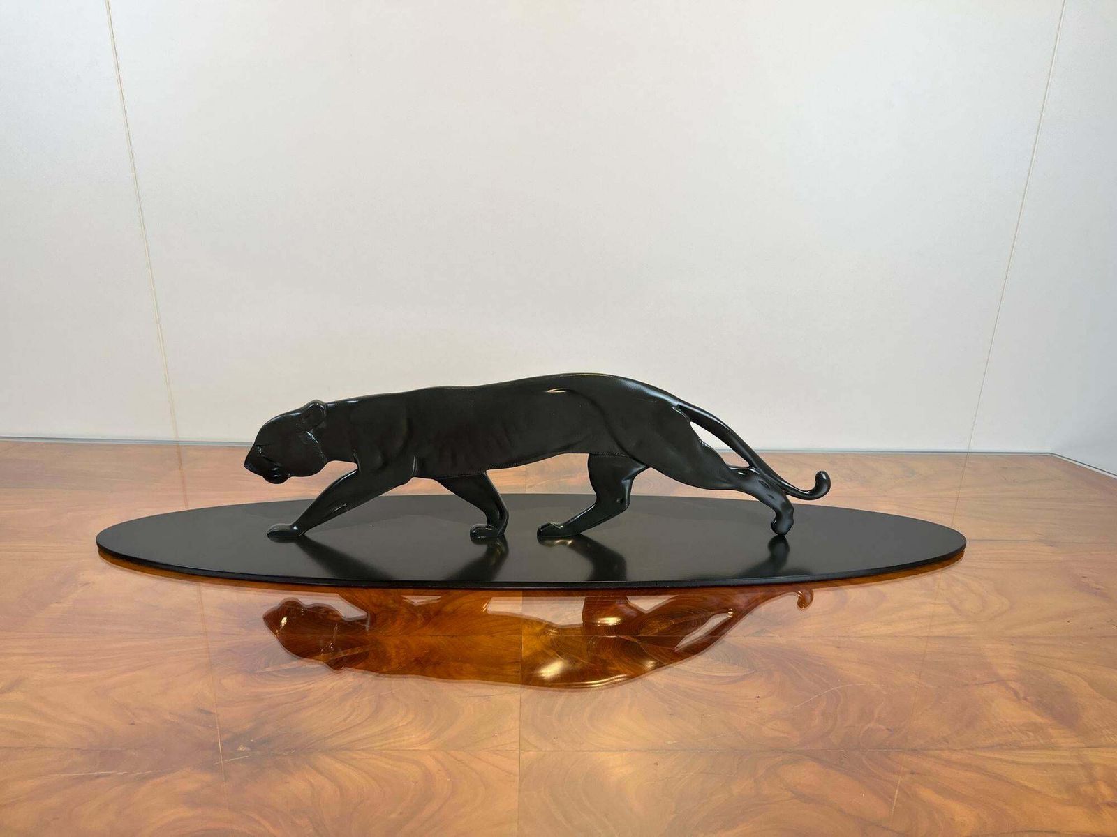 Art Deco Panther Sculpture, Solid Bronze, France Circa 1930 photo Art