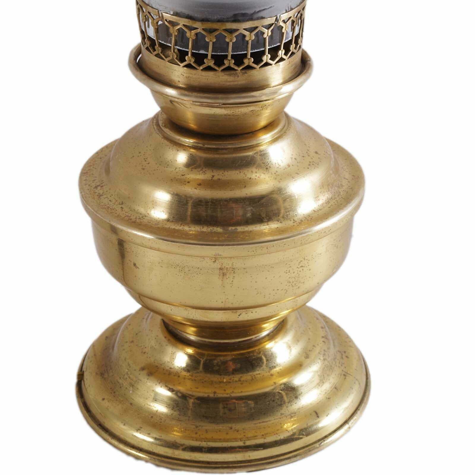 Art Nouveau Table Lamp In Gilded Brass Lampshade Murano Glass Handle Engraved photo Lighting