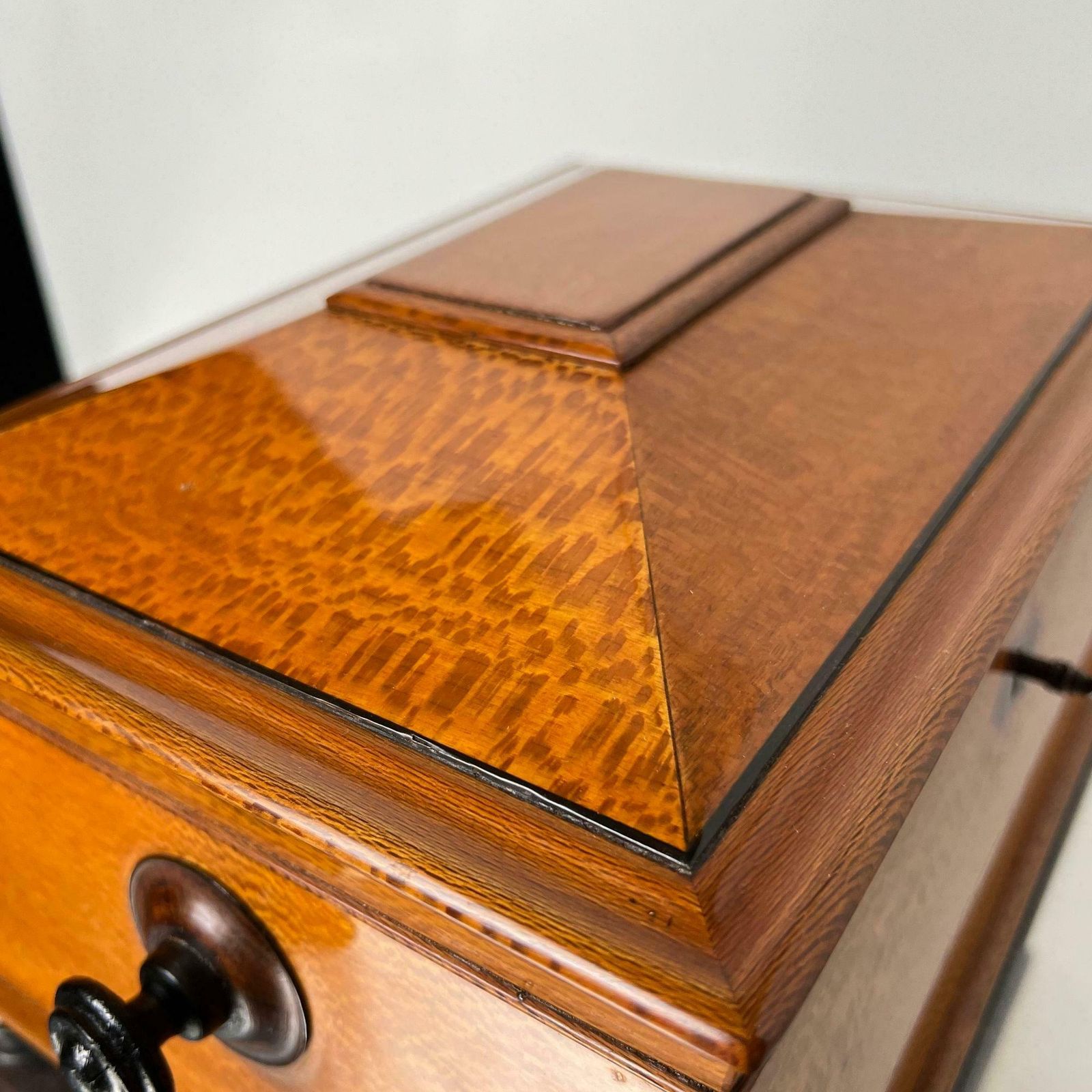 photo for sale Historicism Box, Floral Ash Veneer, Rosewood, Austria Circa 1880