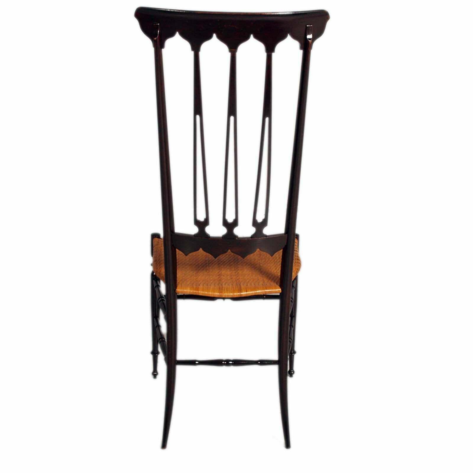 1950s Hight Back Chiavarina Chair Gio Ponti Attributed For Sac Chiavari photo 6709.0