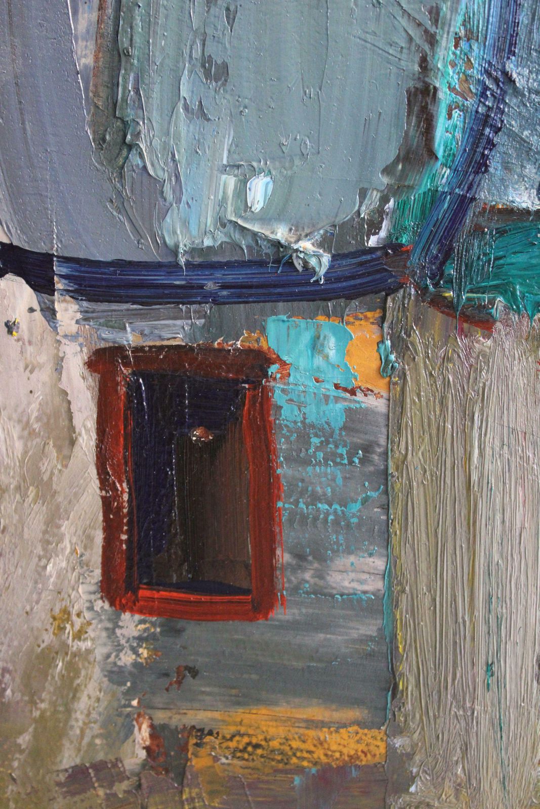 Aleksandr Rodin (1922 2001)courtyard. 1978, Oil On Cardboard, 69x63 Cm1978 photo vinterior