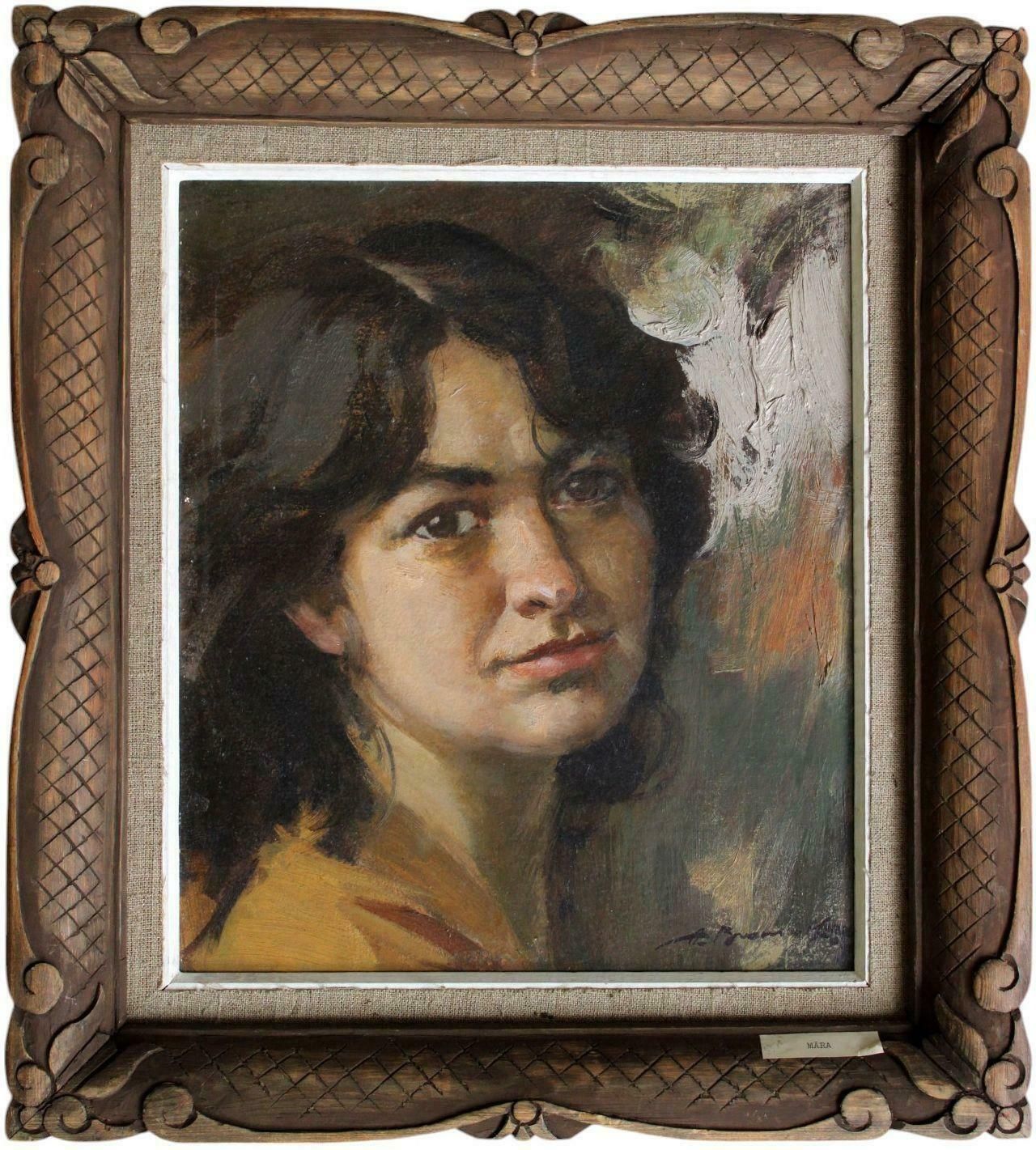 Alfejs Bromultsmara's Portrait. 1986, Oil On Cardboard, 35x30 Cm1986 photo furniture