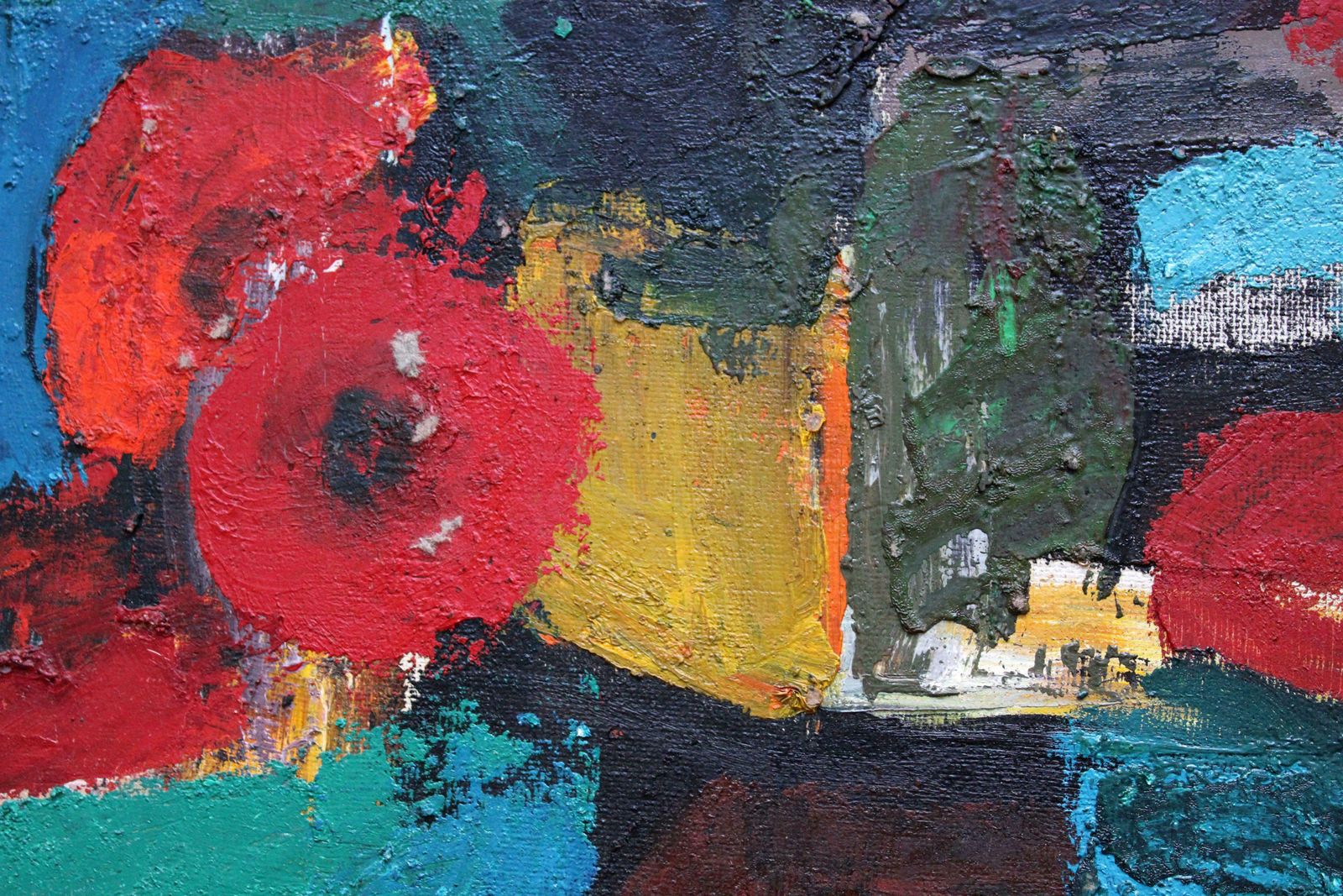 Aleksandr Rodin (1922 2001)composition With Flowers #2. Oil On Panel, 85 X 74.5 Cm photo vinterior