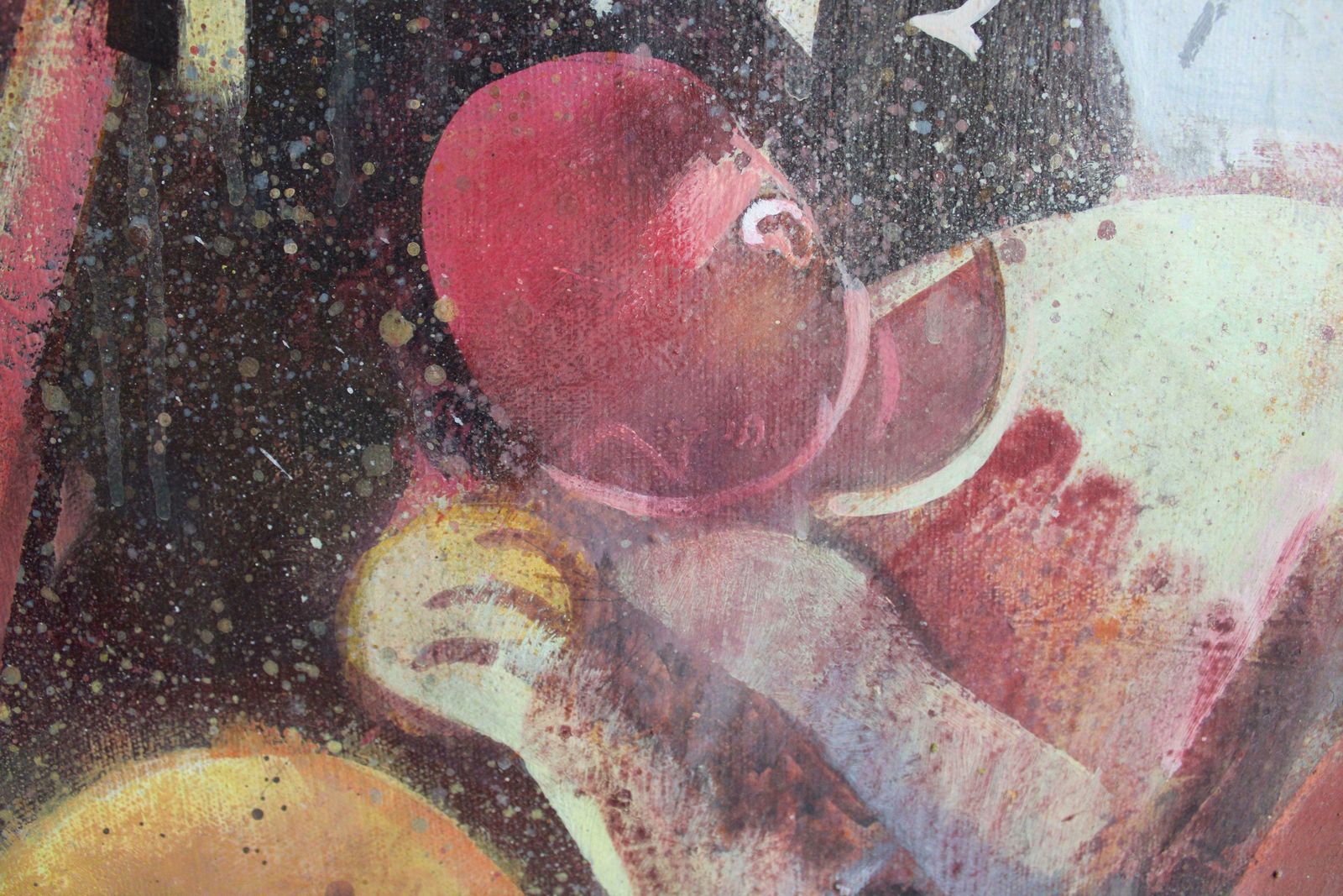 Victor Karnauh Bird At The Wheel . Oil On Canvas, 60 X 92 Cm photo for sale