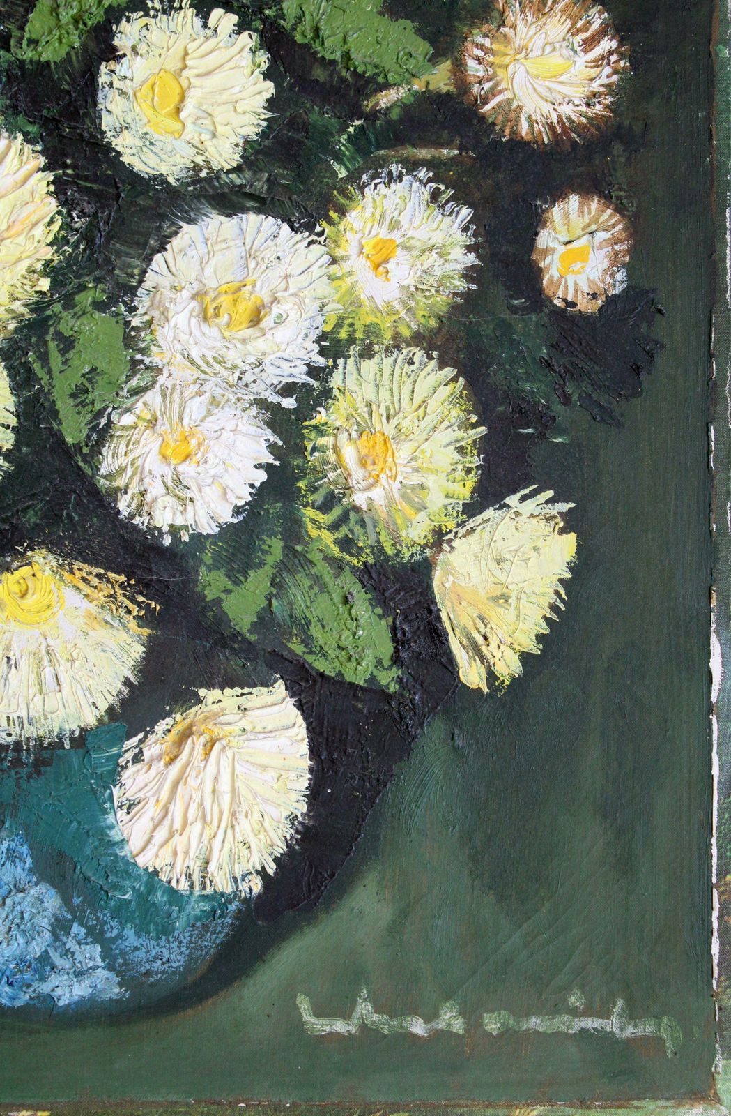 Art Laimdots Murnieksflowers In A Vase. Oil On Canvas, 66x49 Cm photo