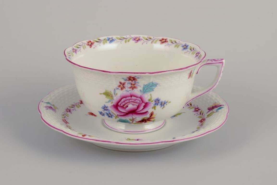 Herend, Four Pairs Of Large Porcelain Teacups. Dated 1944 photo furniture