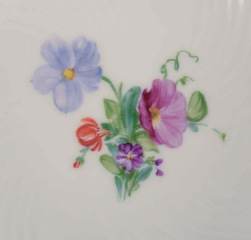 Royal Copenhagen Saxon Flower. Two Porcelain Compotes With Floral Motifs. photo vintage