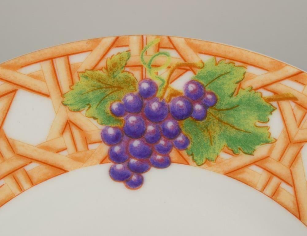 Christian Dior, Paris. Two Tutti Fiori, Tutti Frutti Porcelain Plates. photo Home Decor