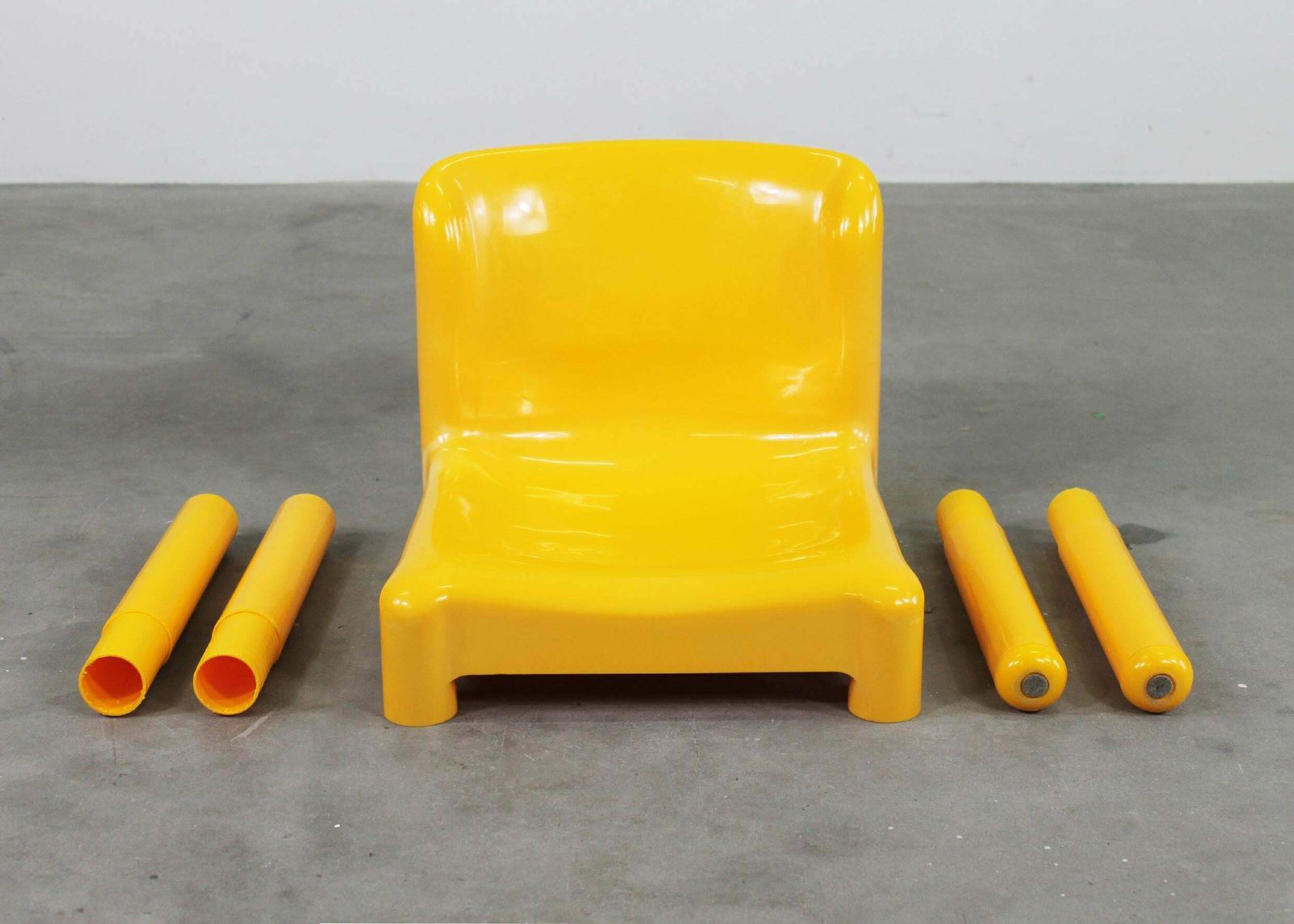 photo for sale Carlo Bartoli Set Of Six 4875 Chairs In Plastic By Kartell 1980s
