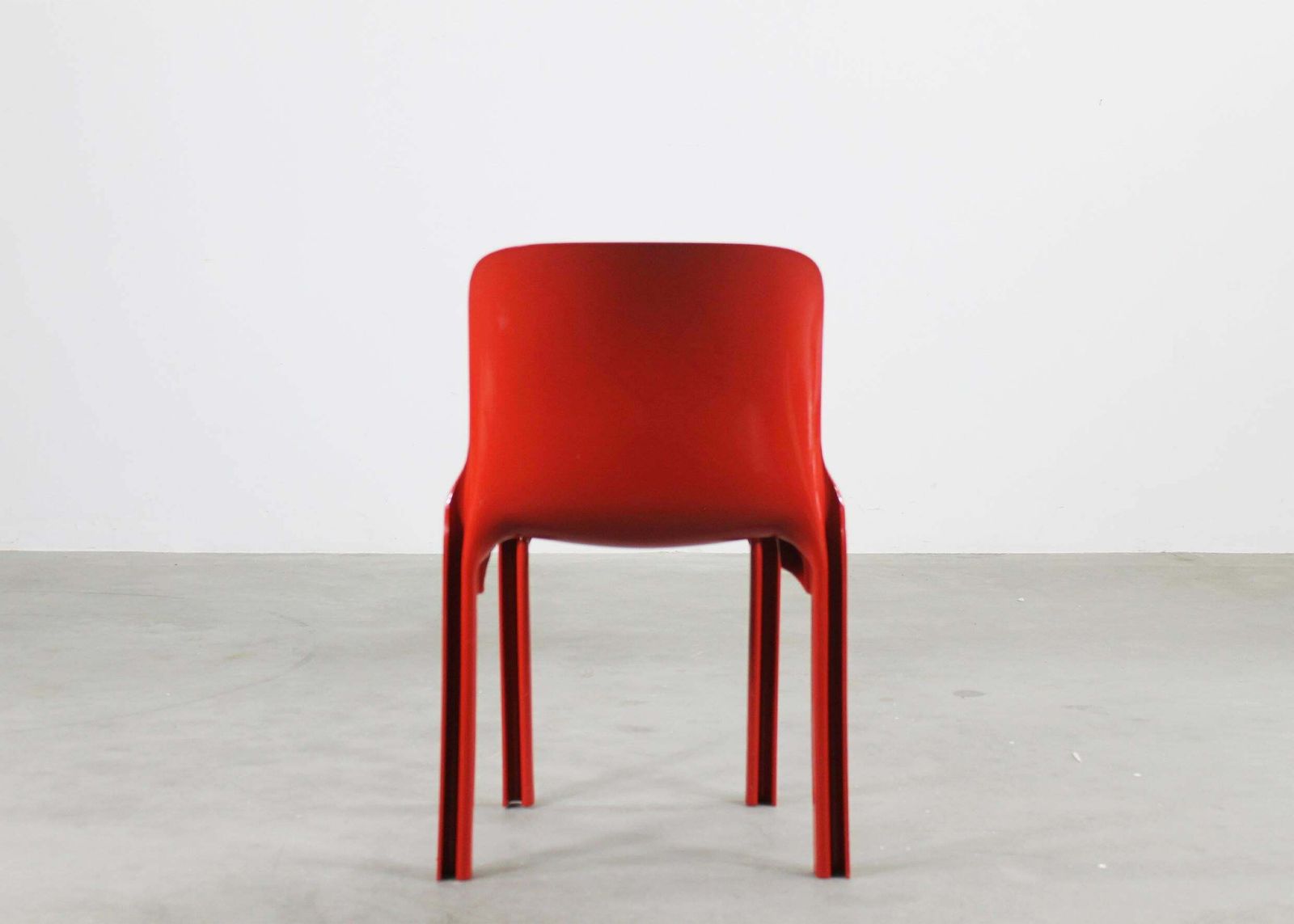 Furniture Vico Magistretti Set Of Nine Red Selene Chairs By Heller 2002s photo