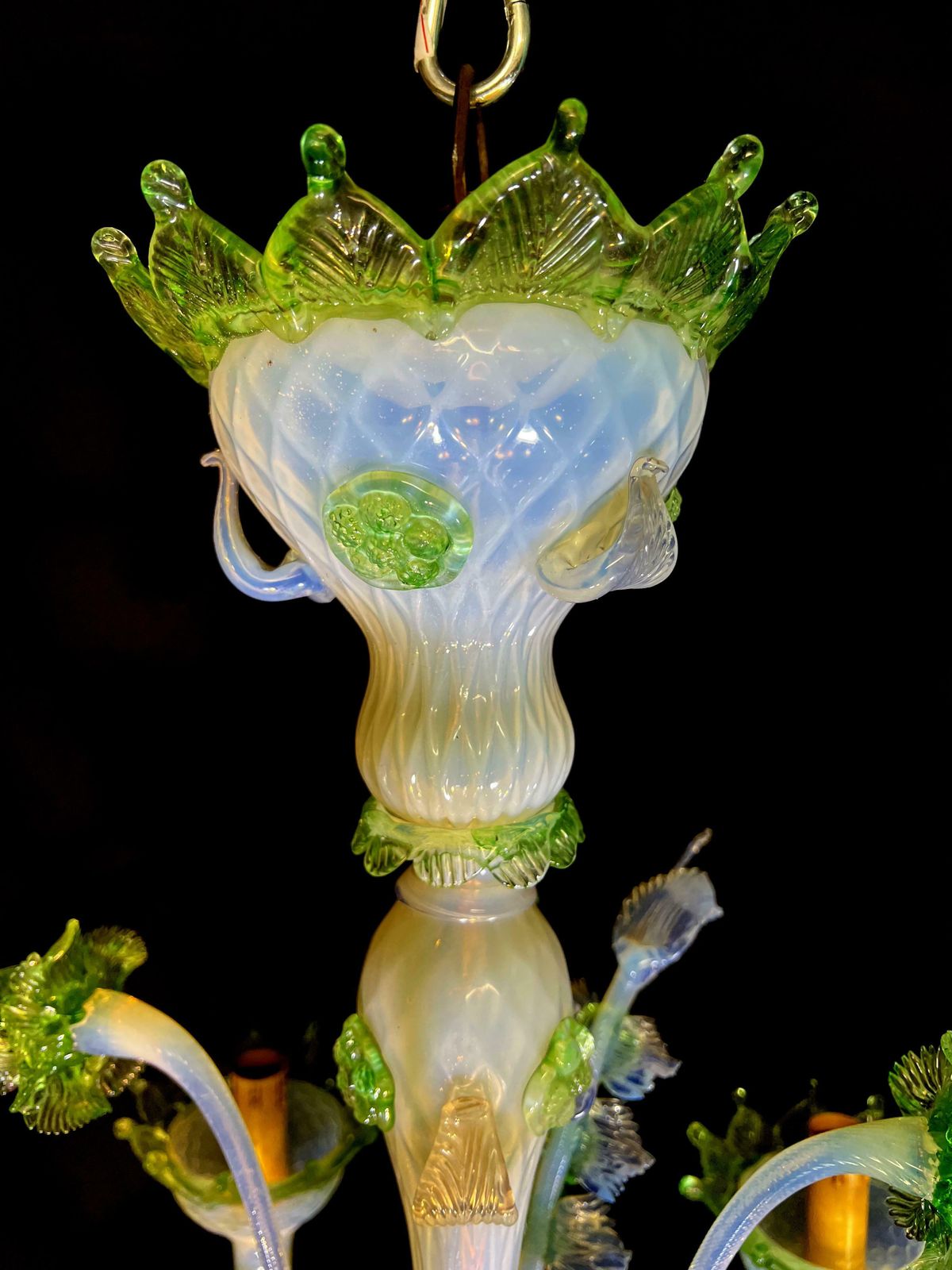 photo furniture Majestic Light Blue And Green Venetian Chandelier, Murano, 1950s