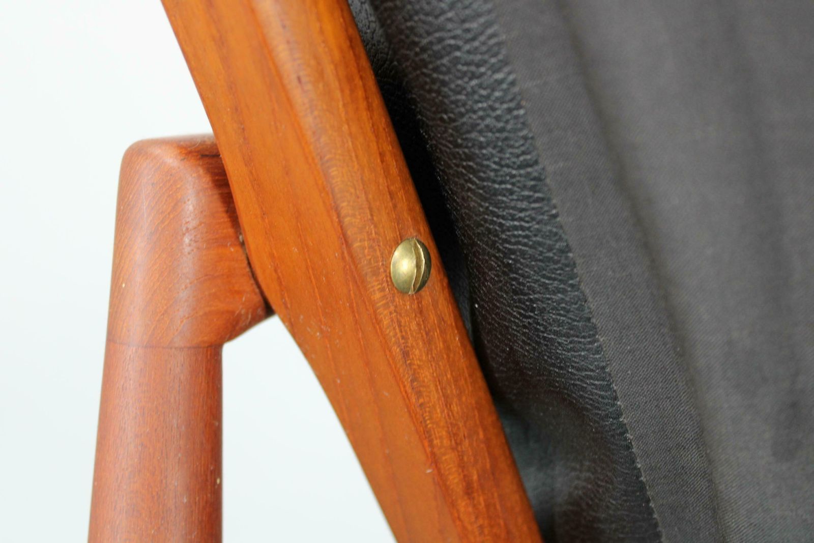 3733.0 1960s Kai Kristiansen Paper Knife 3 Seater Teak Sofa In Leather , Denmark photo