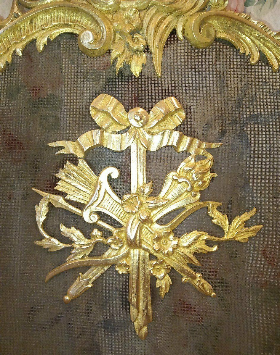 Louis XV Style Fire Screen, 1800s photo furniture