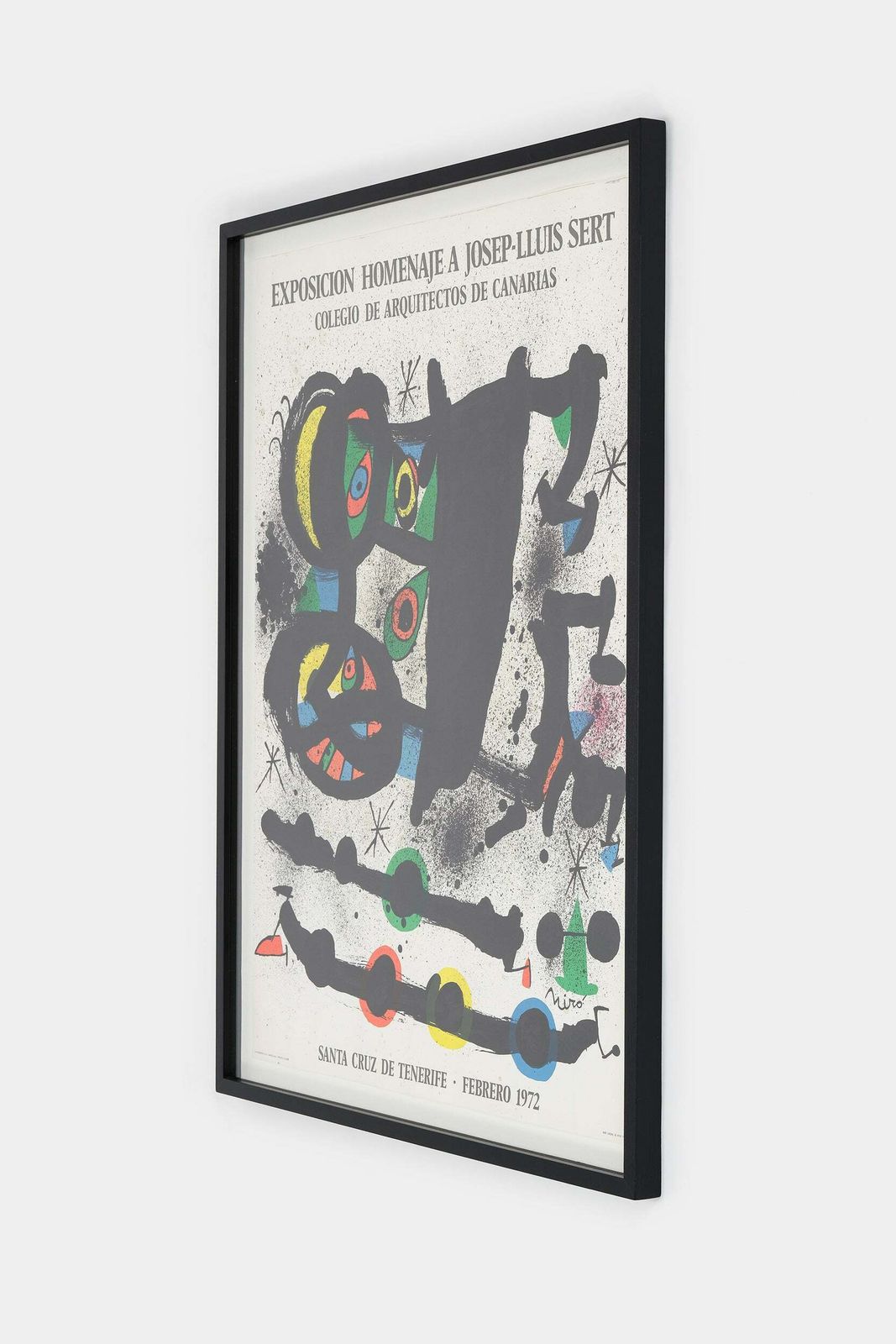 Joan Miro, Exhibition Poster, Framed, Spain, 1972 photo furniture