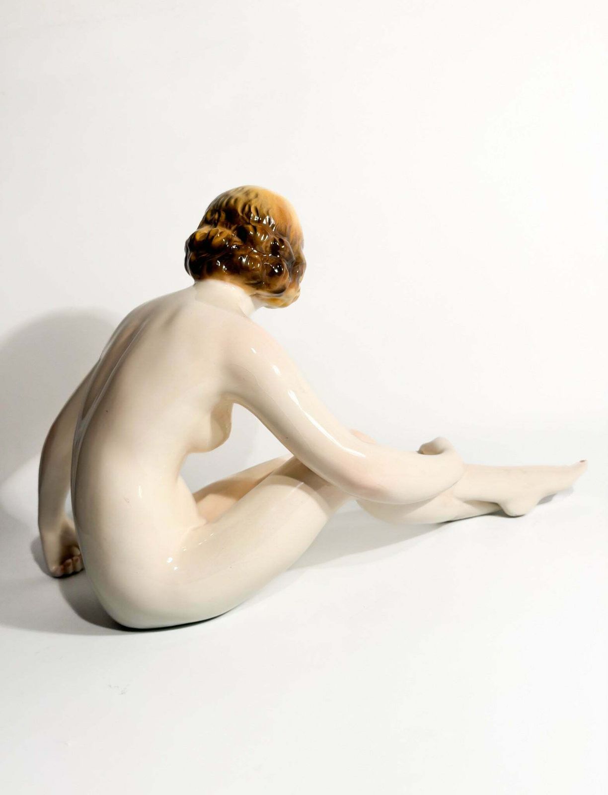 Art Deco Sculpture Of Female Nude In Ceramic 1930s photo buy