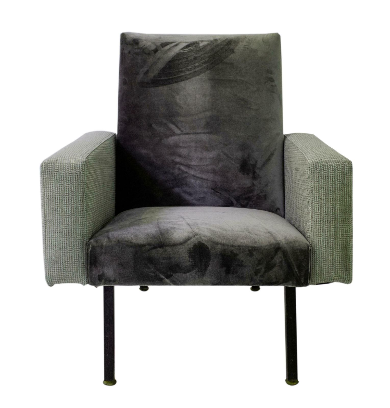 Pair Of Velvet Armchairs. Italy, 1950. photo for sale