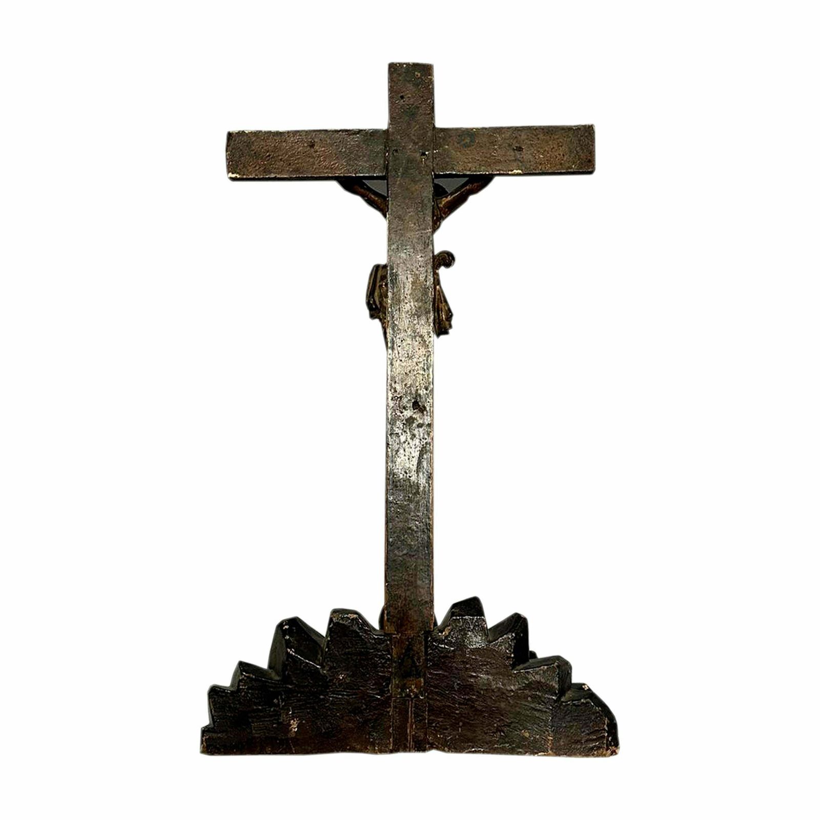 Hand Crafted Boxwood Calvary Sculpture. Spain, 17th Century. photo Art