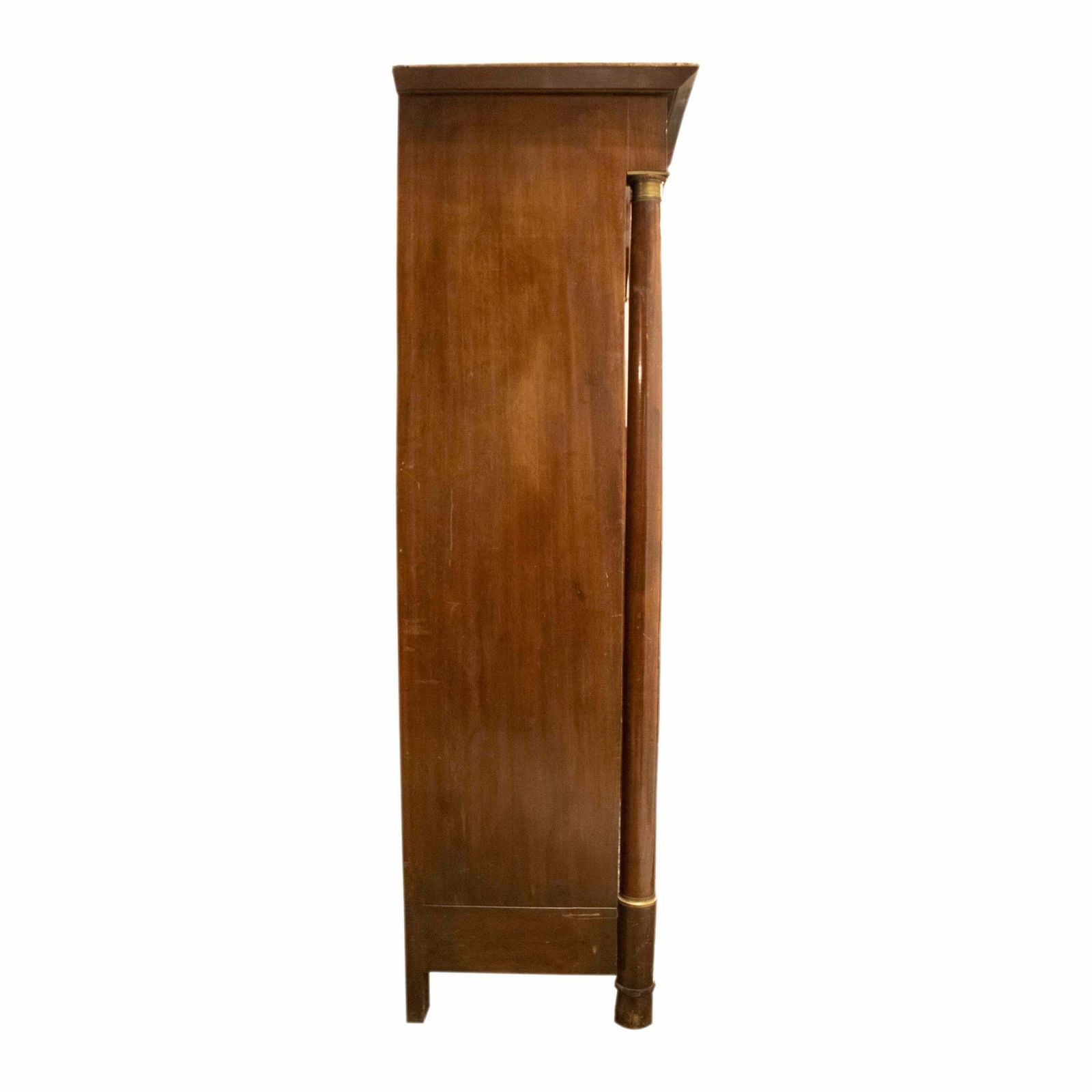 photo furniture Two Door Oak Display Cabinet With Bronze Details, France, 19th Century.