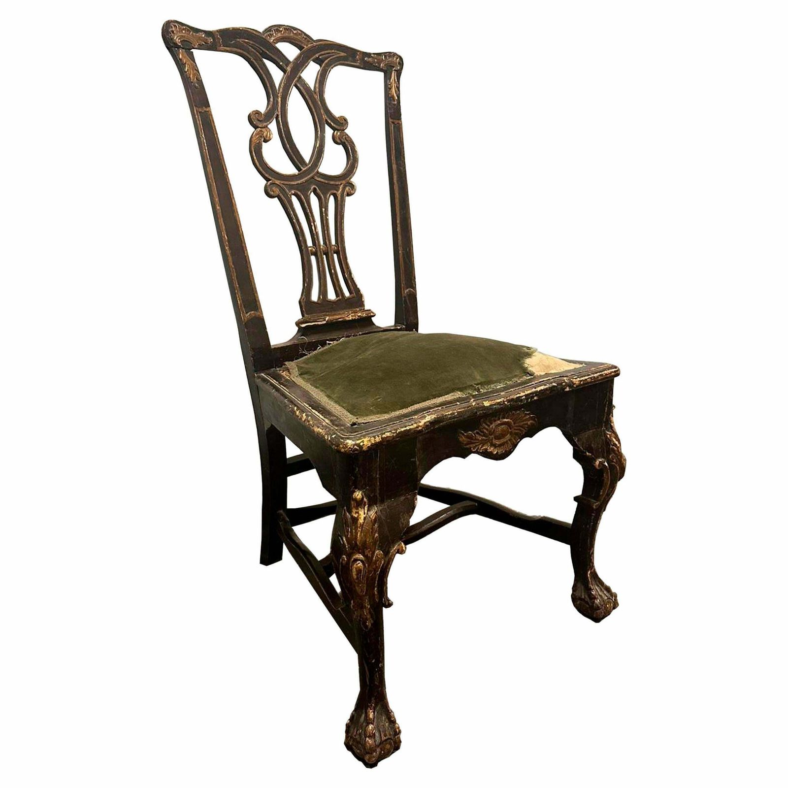 "Don Jose" Style Polychromed Chair, Portugal, 18th Century.