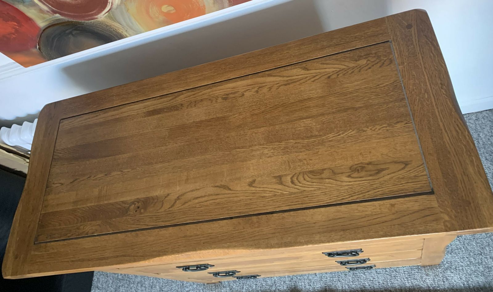 Oak Furniture Land Chest Drawers. 3+2 Drawers. Paid £500 photo for sale