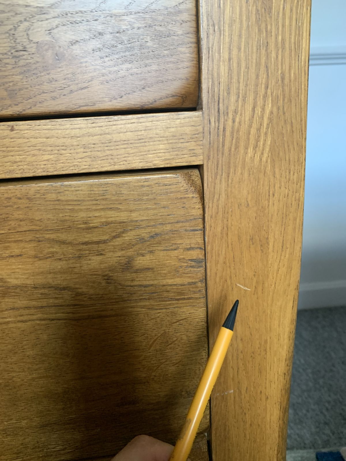 photo for sale Oak Furniture Land Chest Drawers. 3+2 Drawers. Paid £500