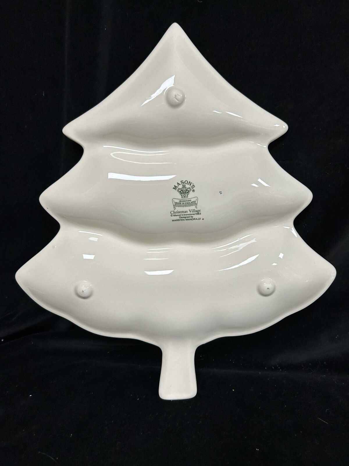 Mason's Christmas Village Christmas Tree Serving Dish Vgc 14ins photo Home Decor