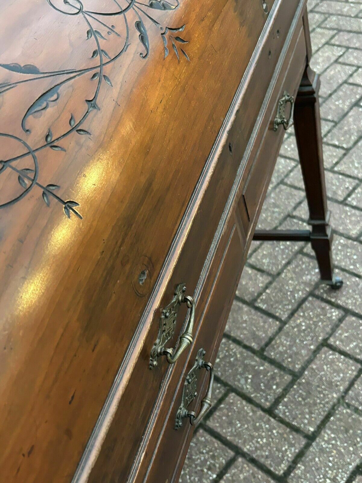Victorian Satin Walnut Roll Top Desk With Fitted Interior , Loads Of Storage. photo vinterior