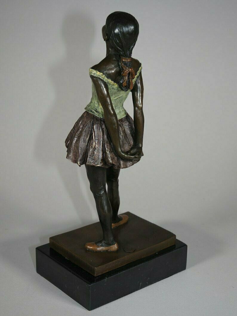Art Deco Bronze Bronze , 14 Year Old Ballerina Ala Edgar Degas Bronze Sculpture , Vintage Figurine, Signed Degas , Limited Edition photo Home Decor