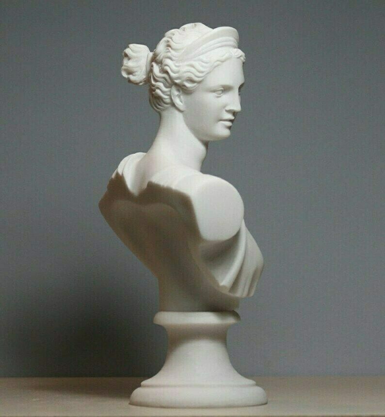 Antique Goddess Diana Mythological Female Bust Ancient, Home Deco, Gift photo Art
