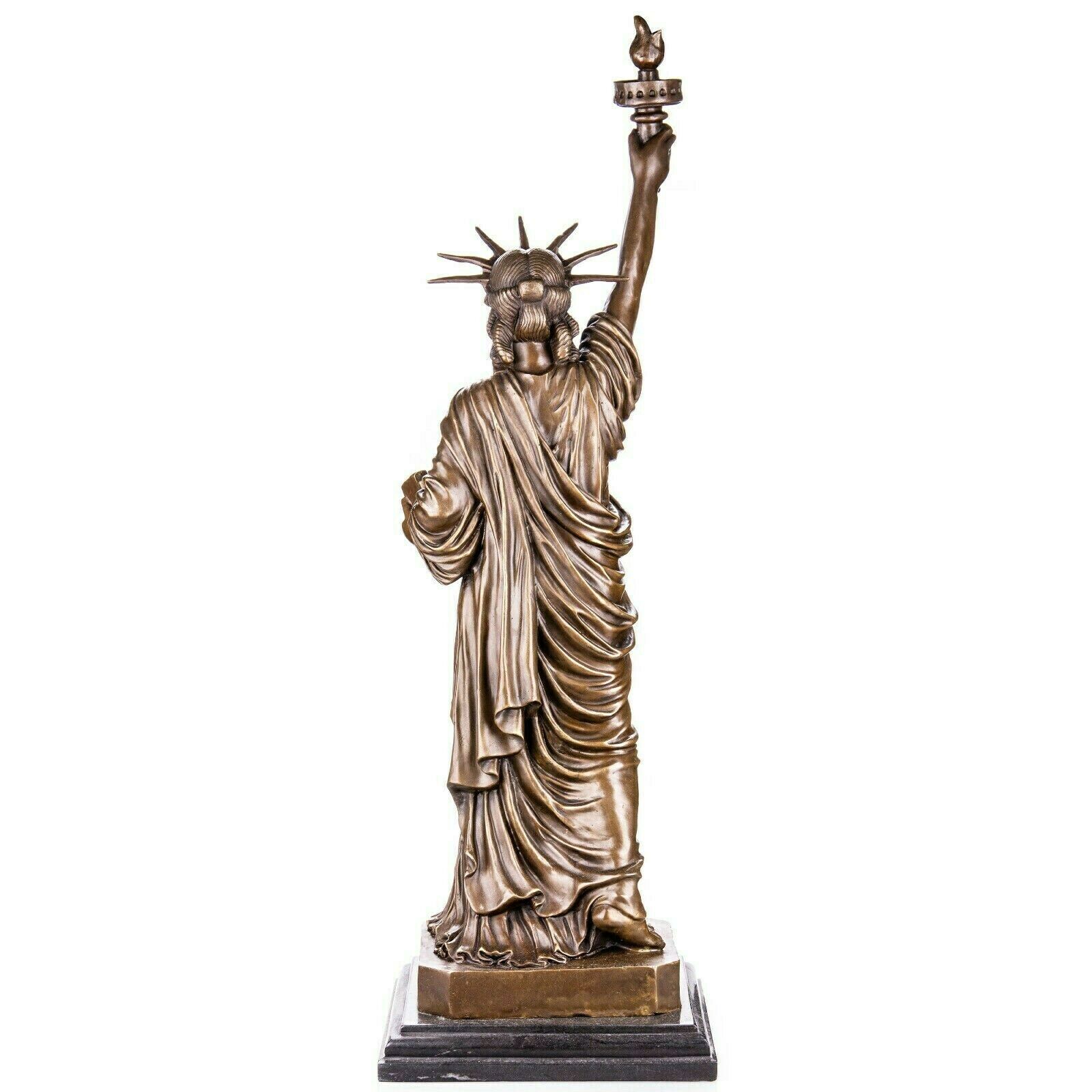 Statue Of Liberty Bronze Sculpture, Large Modern Bronze Statue On Marble Base, America USA Symbol New York City Icon photo furniture