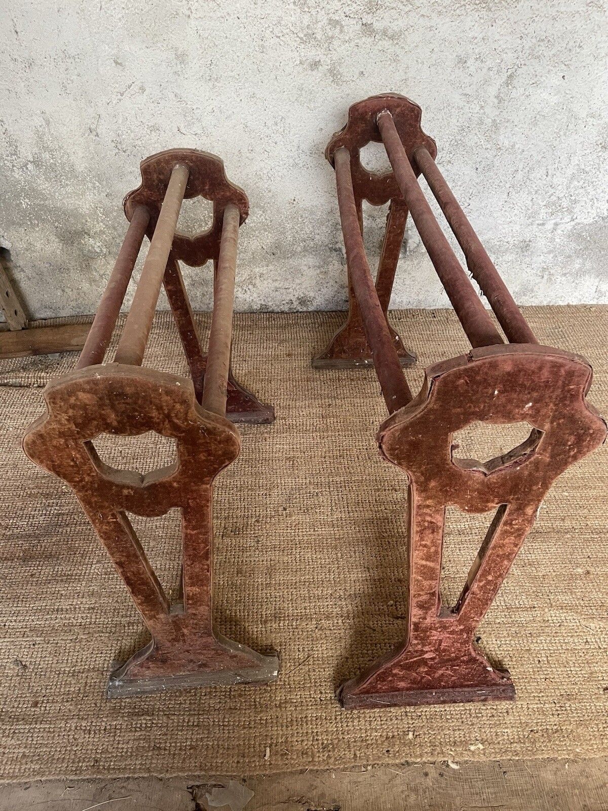 Antique 19th C. French Saddle Rack. Freestanding Large Towel Clothes Rail . photo vintage