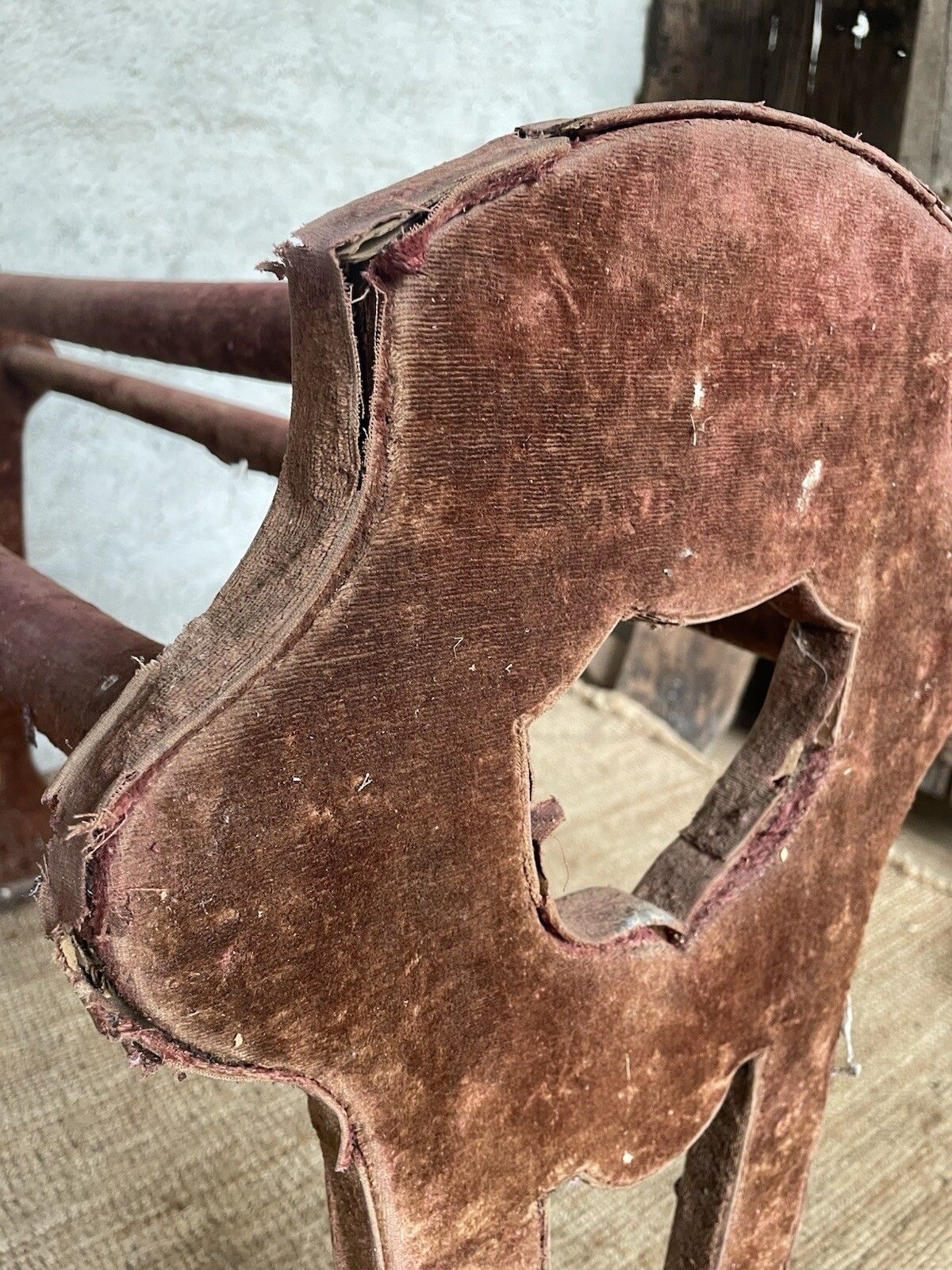 photo for sale Antique 19th C. French Saddle Rack. Freestanding Large Towel Clothes Rail .