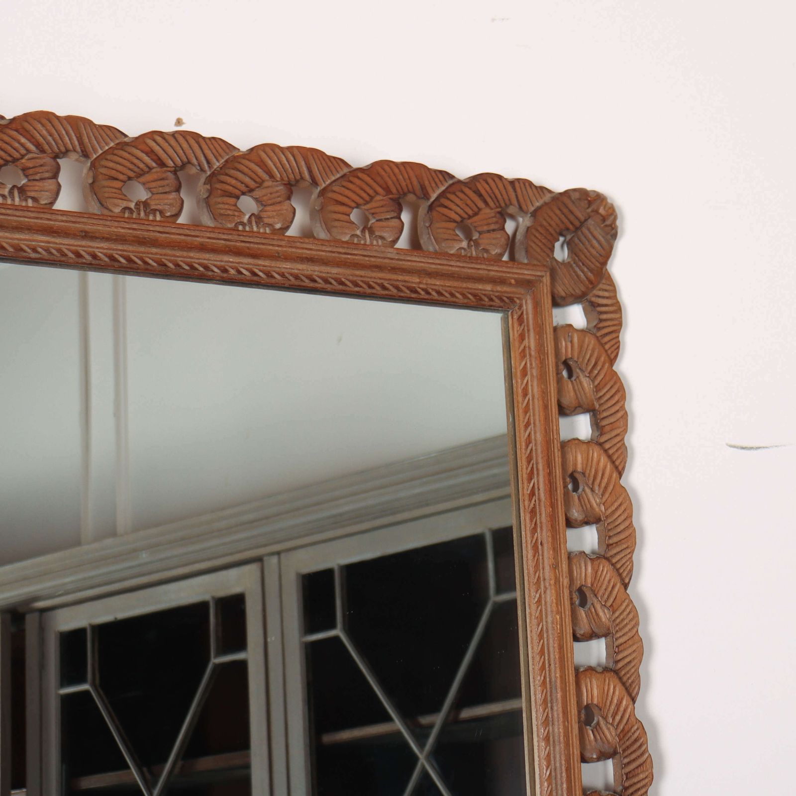 Spanish Carved Pine Mirror, 1920s photo for sale