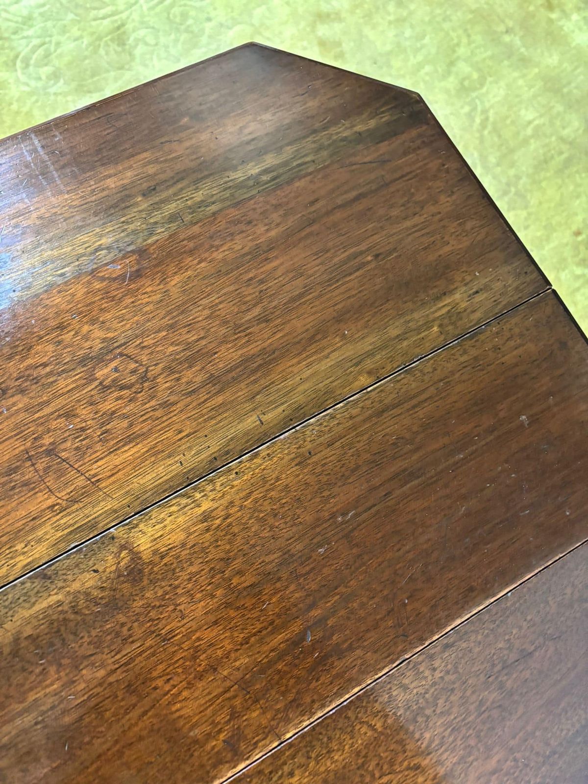 photo furniture Edwardian Mahogany Table Of Small Proportions Resting On Turned Legs.(Regent St, Goodyers London.W.)