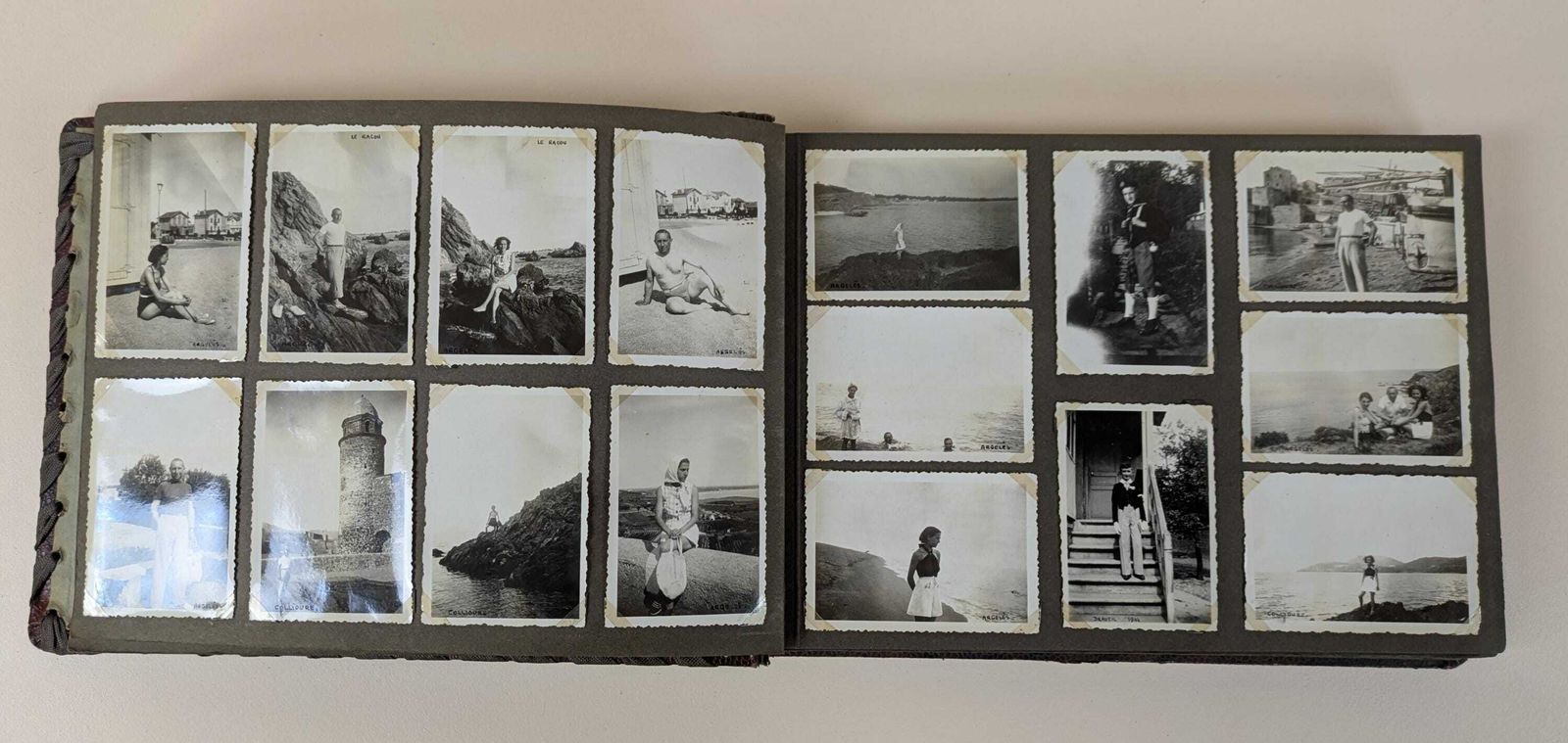 Vintage French 370 Photo Album With 370 Black And White Photographs, Original 1940s Ephemera From France photo Art