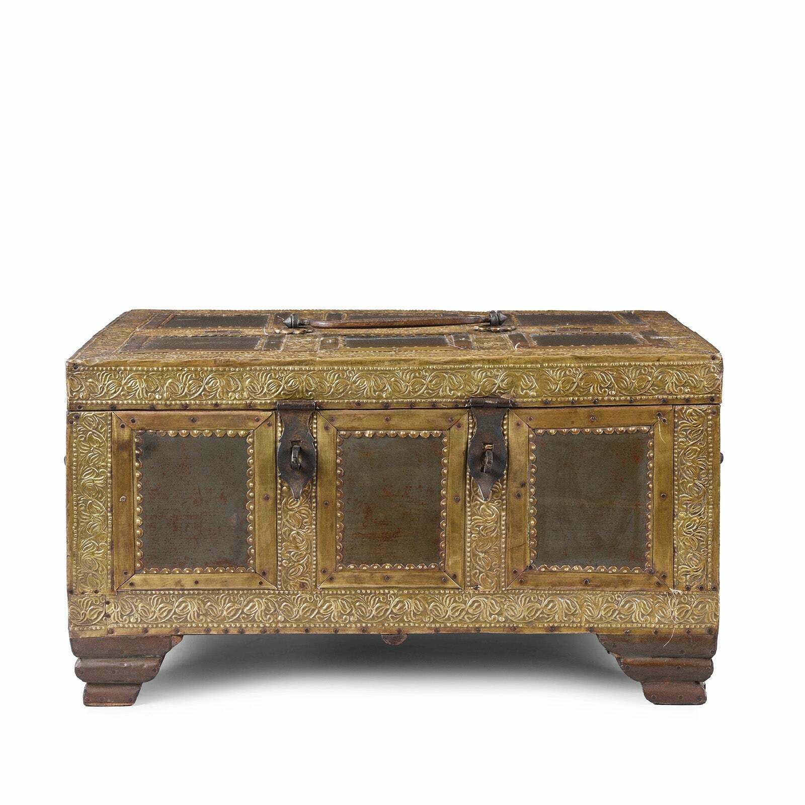 Antique Indian Marwari Trousseau Box, 19th Century photo furniture