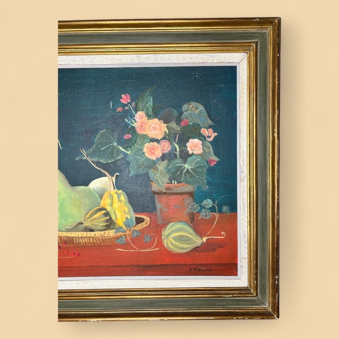 Still Life With Colocynths, Original Oil Painting On Canvas photo for sale