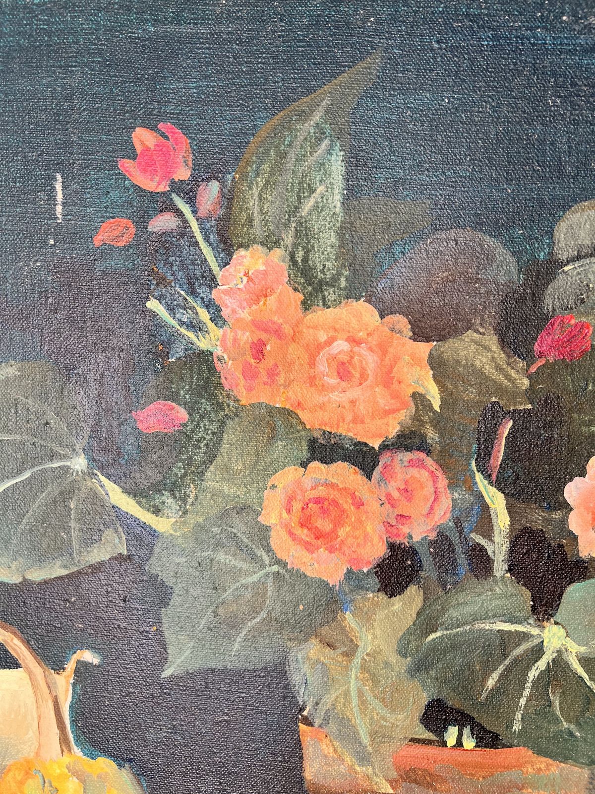 Still Life With Colocynths, Original Oil Painting On Canvas photo vinterior